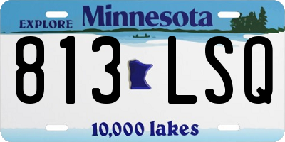 MN license plate 813LSQ