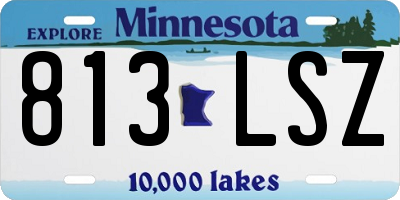 MN license plate 813LSZ