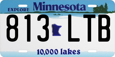 MN license plate 813LTB