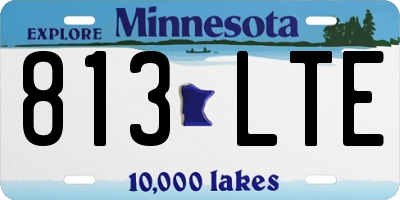 MN license plate 813LTE