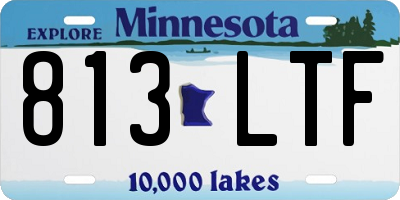 MN license plate 813LTF