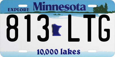 MN license plate 813LTG
