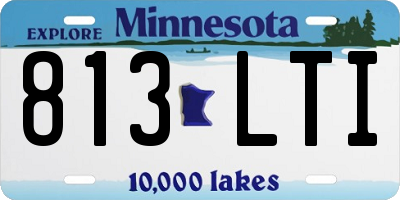 MN license plate 813LTI