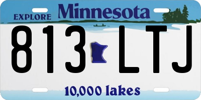 MN license plate 813LTJ