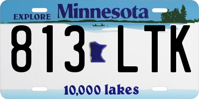 MN license plate 813LTK