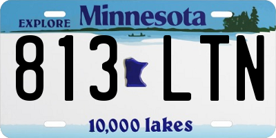 MN license plate 813LTN