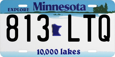 MN license plate 813LTQ