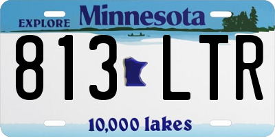 MN license plate 813LTR