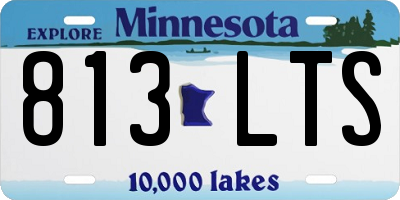 MN license plate 813LTS