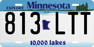 MN license plate 813LTT