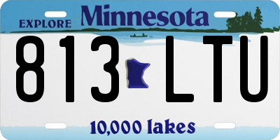MN license plate 813LTU