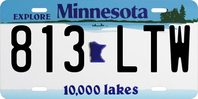 MN license plate 813LTW