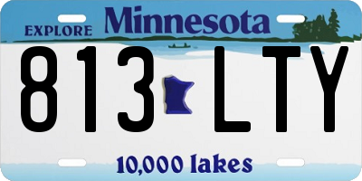 MN license plate 813LTY
