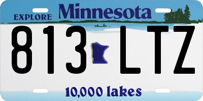 MN license plate 813LTZ
