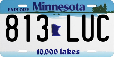 MN license plate 813LUC