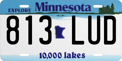 MN license plate 813LUD