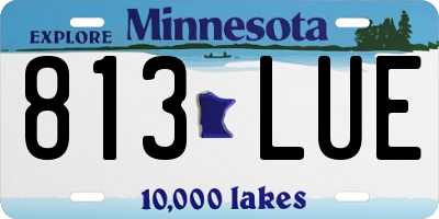 MN license plate 813LUE