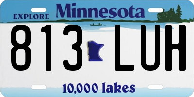 MN license plate 813LUH