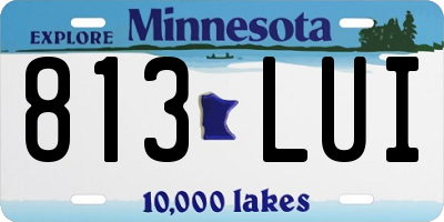 MN license plate 813LUI