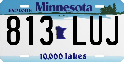 MN license plate 813LUJ