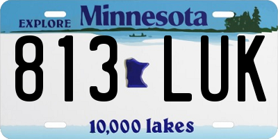 MN license plate 813LUK