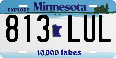 MN license plate 813LUL