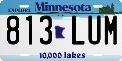 MN license plate 813LUM