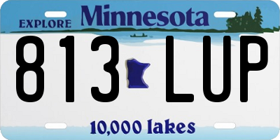 MN license plate 813LUP