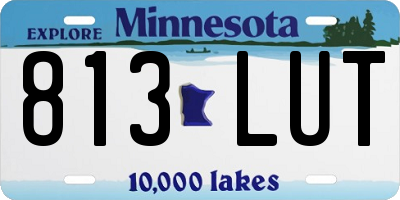 MN license plate 813LUT