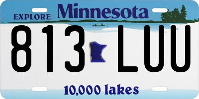 MN license plate 813LUU