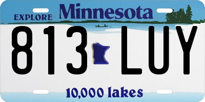 MN license plate 813LUY