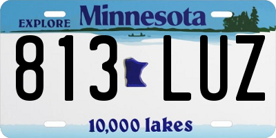 MN license plate 813LUZ