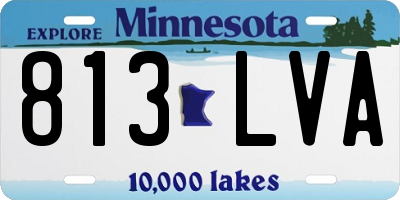 MN license plate 813LVA