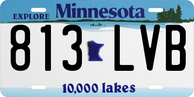 MN license plate 813LVB