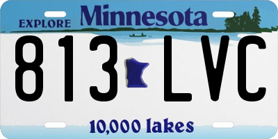 MN license plate 813LVC