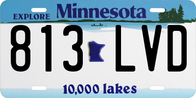 MN license plate 813LVD