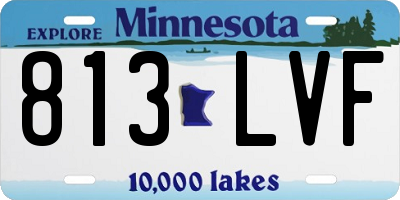 MN license plate 813LVF