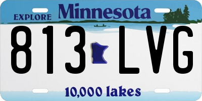 MN license plate 813LVG