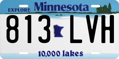 MN license plate 813LVH