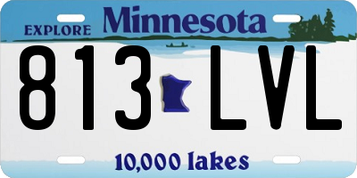MN license plate 813LVL