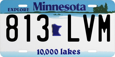 MN license plate 813LVM