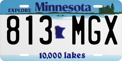 MN license plate 813MGX