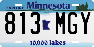 MN license plate 813MGY