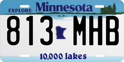 MN license plate 813MHB