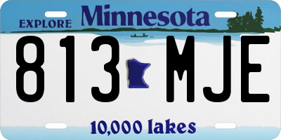 MN license plate 813MJE