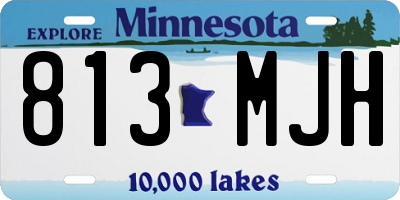 MN license plate 813MJH