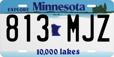 MN license plate 813MJZ