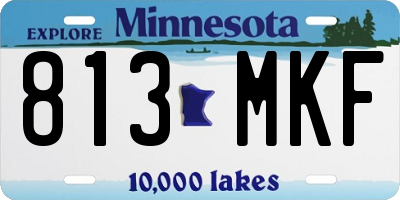 MN license plate 813MKF
