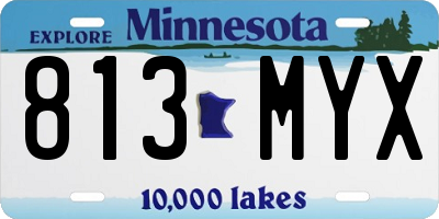 MN license plate 813MYX