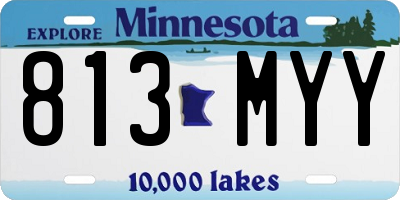 MN license plate 813MYY